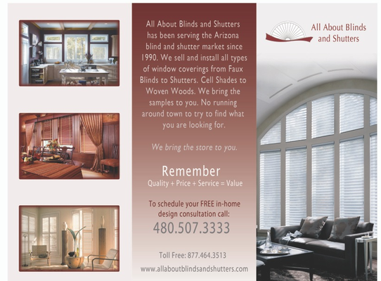 All About Blinds and Shutters - Flyer